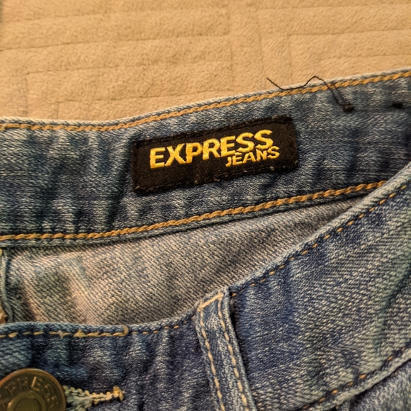 Express Rhinestone Back Pocket Jeans - Picture 3 of 8